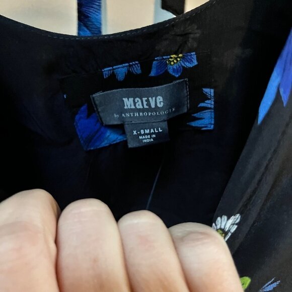 Anthropologie Maeve Lucinda Silk Tunic Dress- NEW w/ Tags- Size XS - Picture 4 of 6